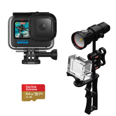 Pack Complet Vidéo de plongée GOPRO Hero12 Black + Phare D40F