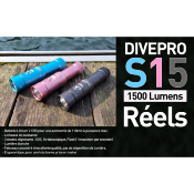 Lampe de plongée DIVEPRO S15 - 1500 Lumens